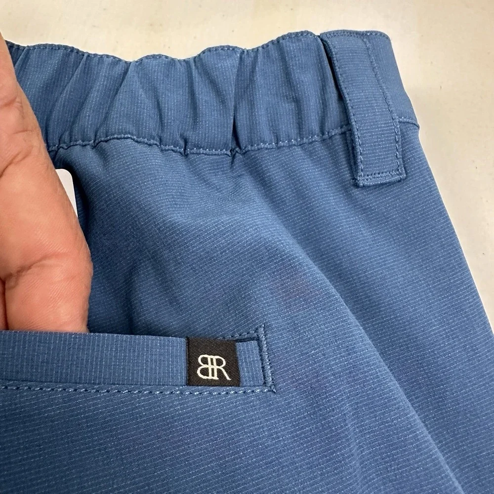 Banana‎ Republic Performance Golf Shorts Men 38x10 Blue Stretch Elastic Waist
